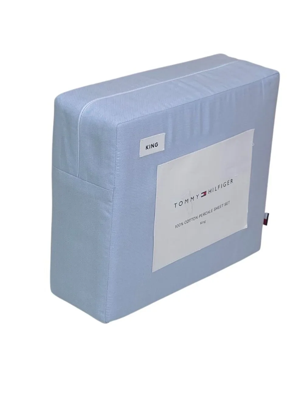 Tommy Hilfiger 100% Cotton Percale King Sheet Set In Blue